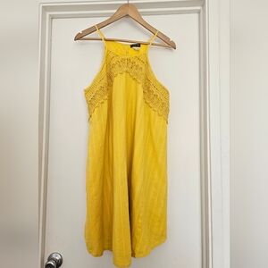 VENUS Yellow Lace Detail Dress